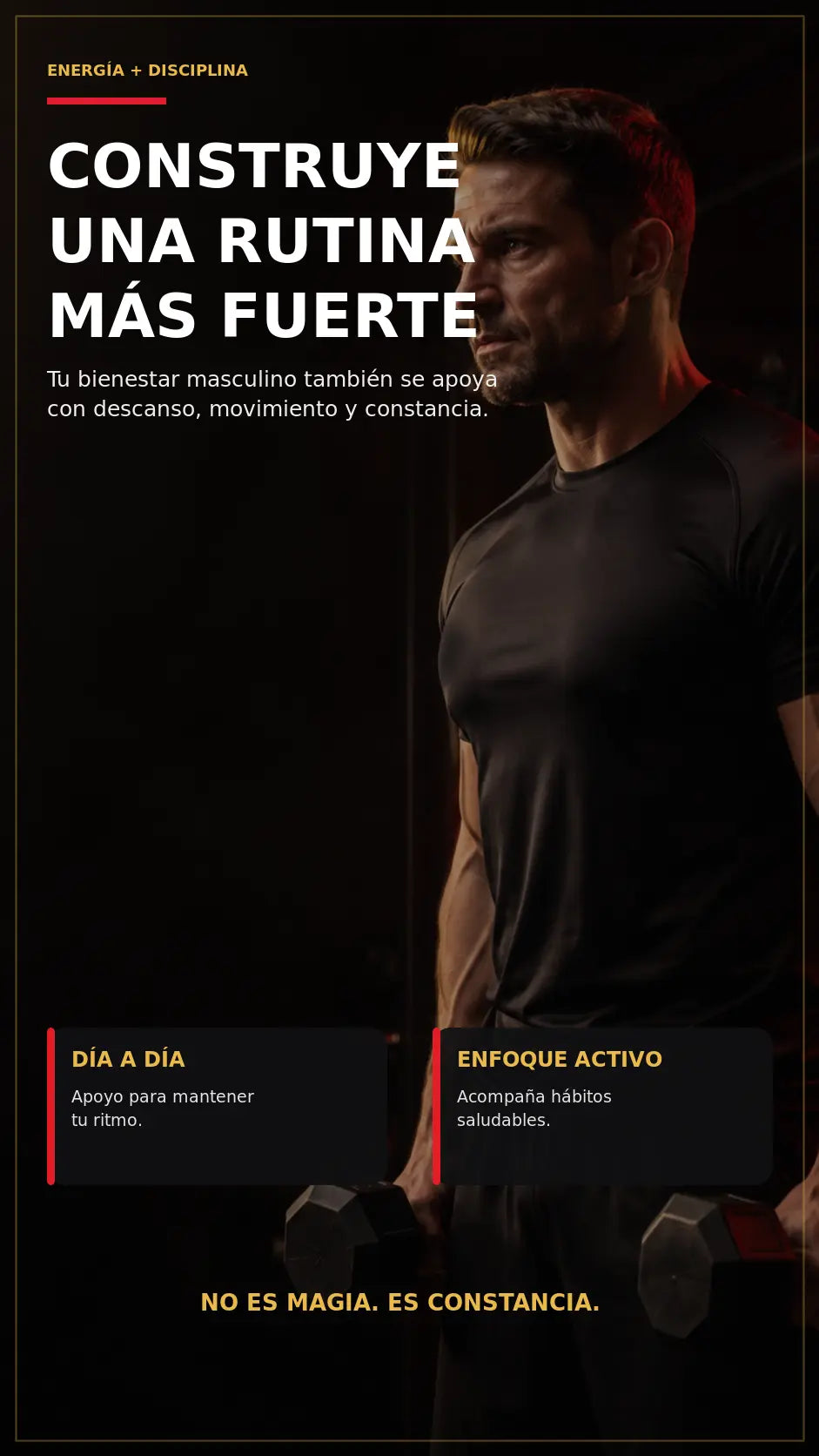 Energía disciplina y rutina activa